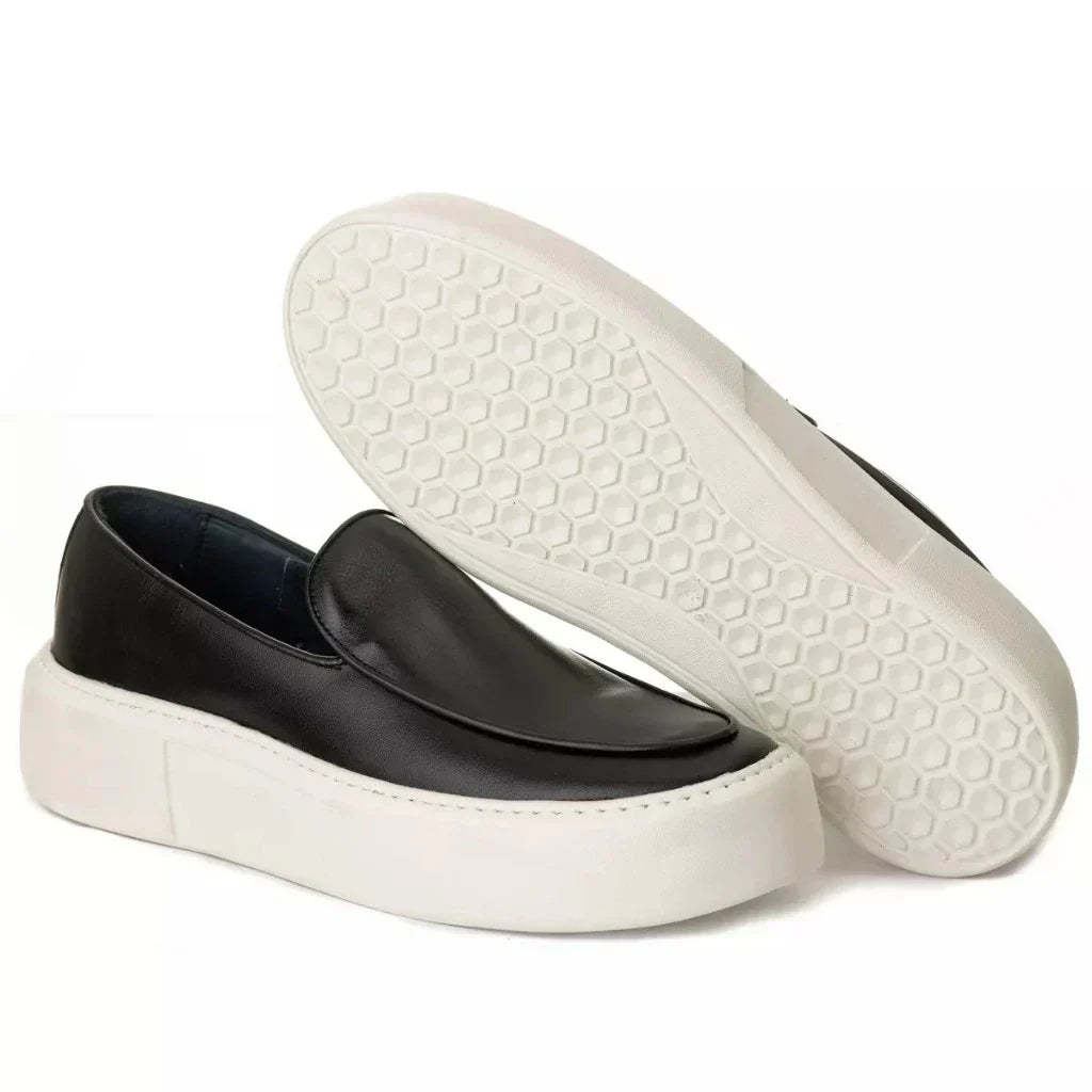 Sapato Mocassim Casual Masculino Slip On Everest Estiloso 5cm Esporte Fino Sola Alta