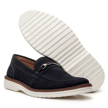 Sapato Loafer Mocassim Couro Nobock Camurça Aveludado Sport Fino com Fivela
